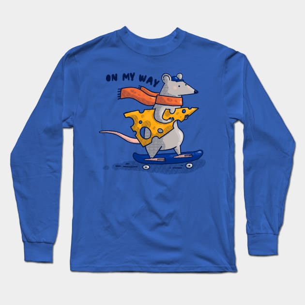 On My Way Rat Long Sleeve T-Shirt by Tania Tania